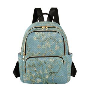Fashion Backpack Mini Backpack Purse Casual Daily Backpack Van Gogh Almond😻